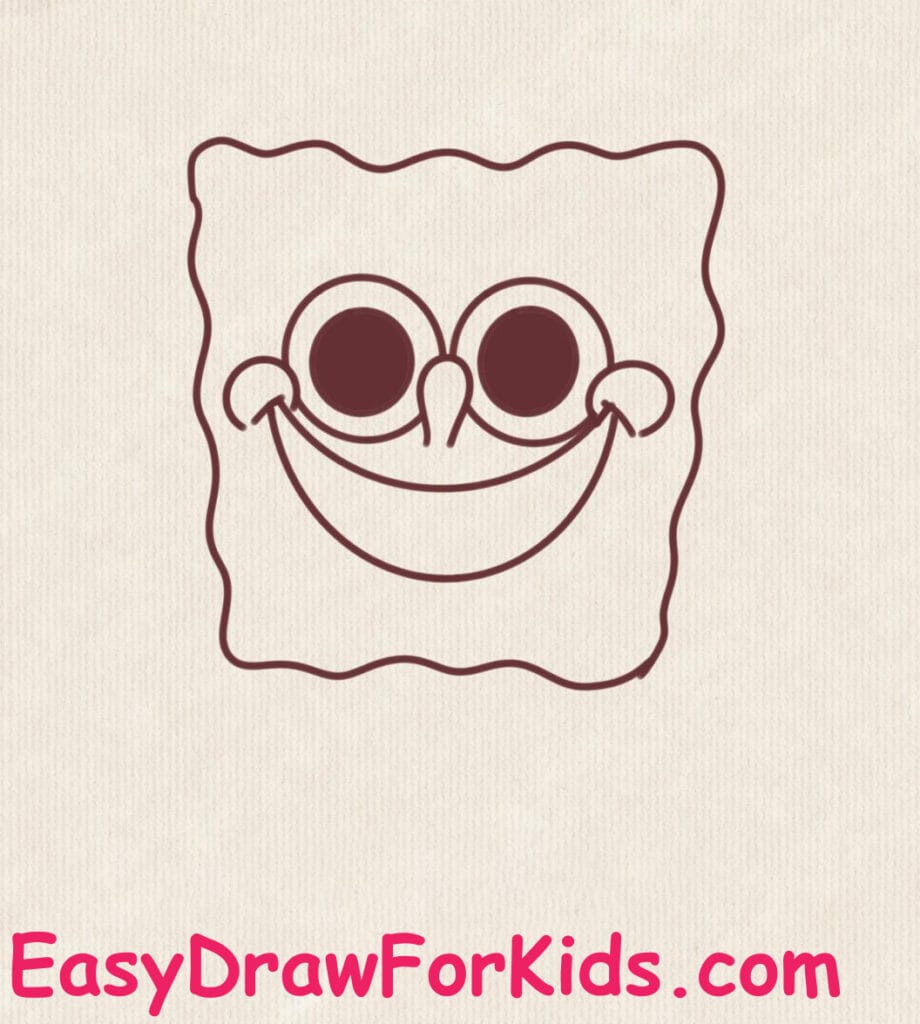 cute spongebob squarepants drawing step 5