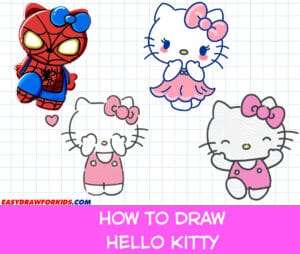how to draw hello kitty