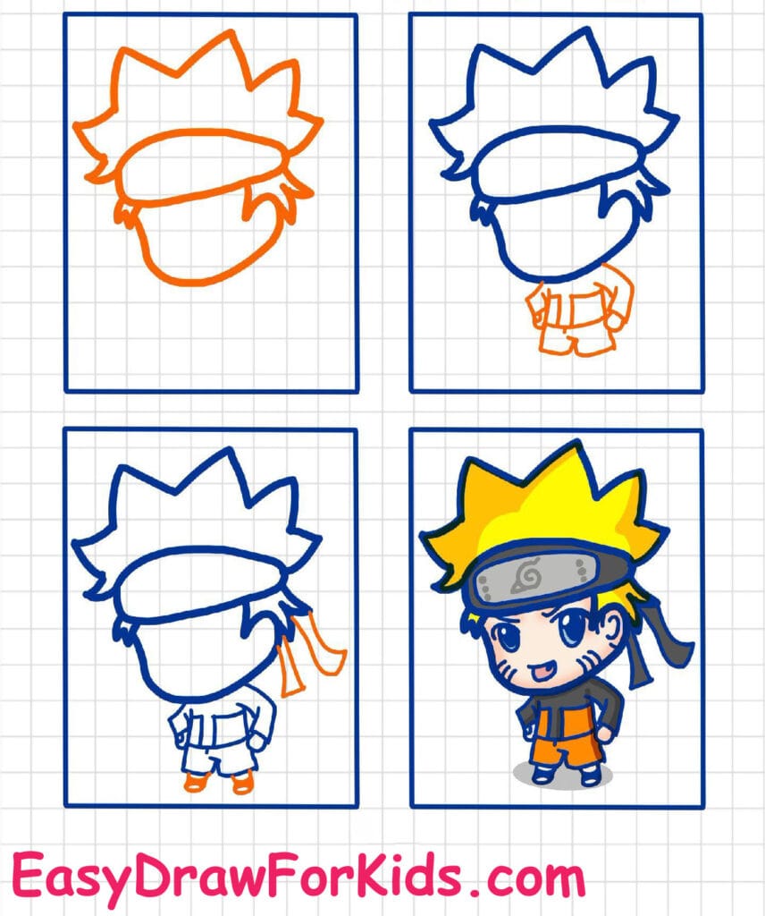 how to draw naruto easy step by step
