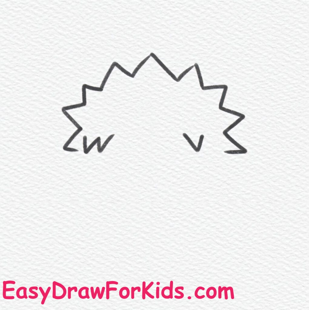 naruto face drawing step 1
