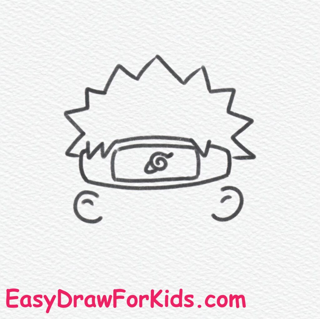 naruto face drawing step 3