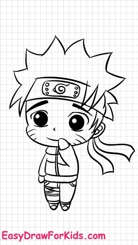 naruto full body drawing step 6