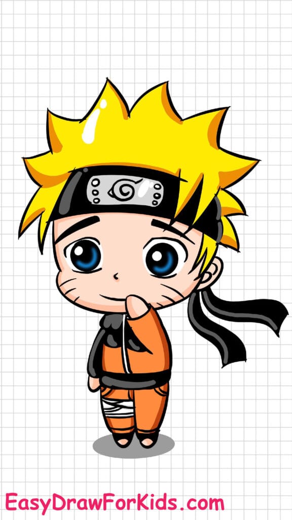 naruto full body drawing step 8