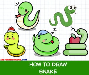 how to draw a snake