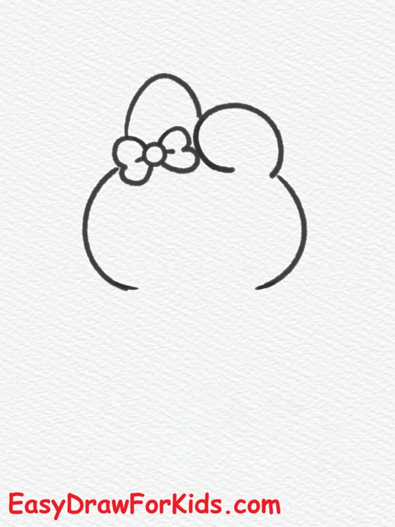 kawaii my melody drawing step 2