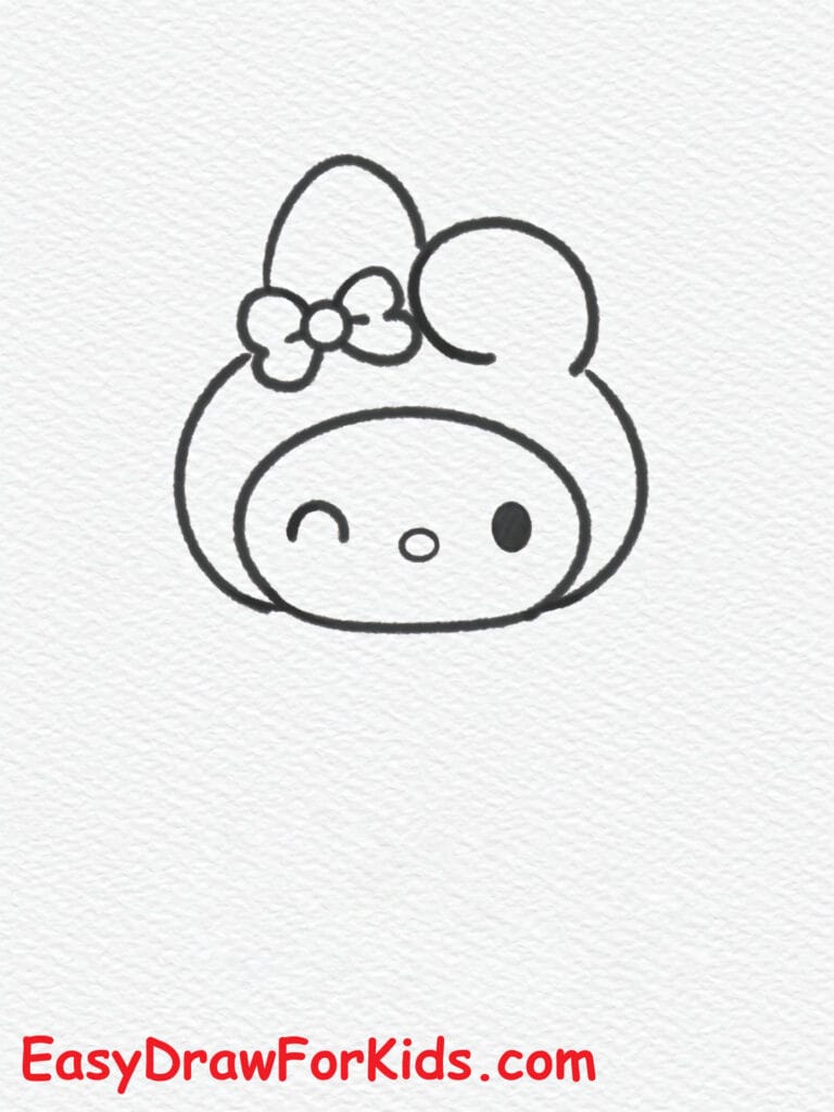 kawaii my melody drawing step 3