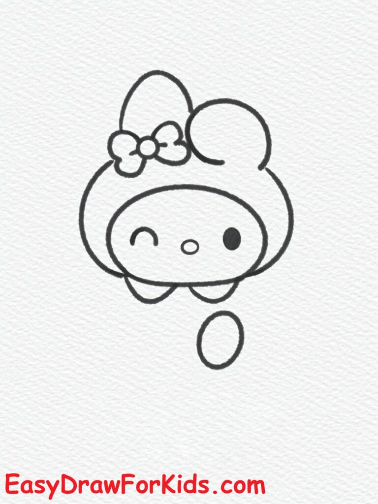 kawaii my melody drawing step 4