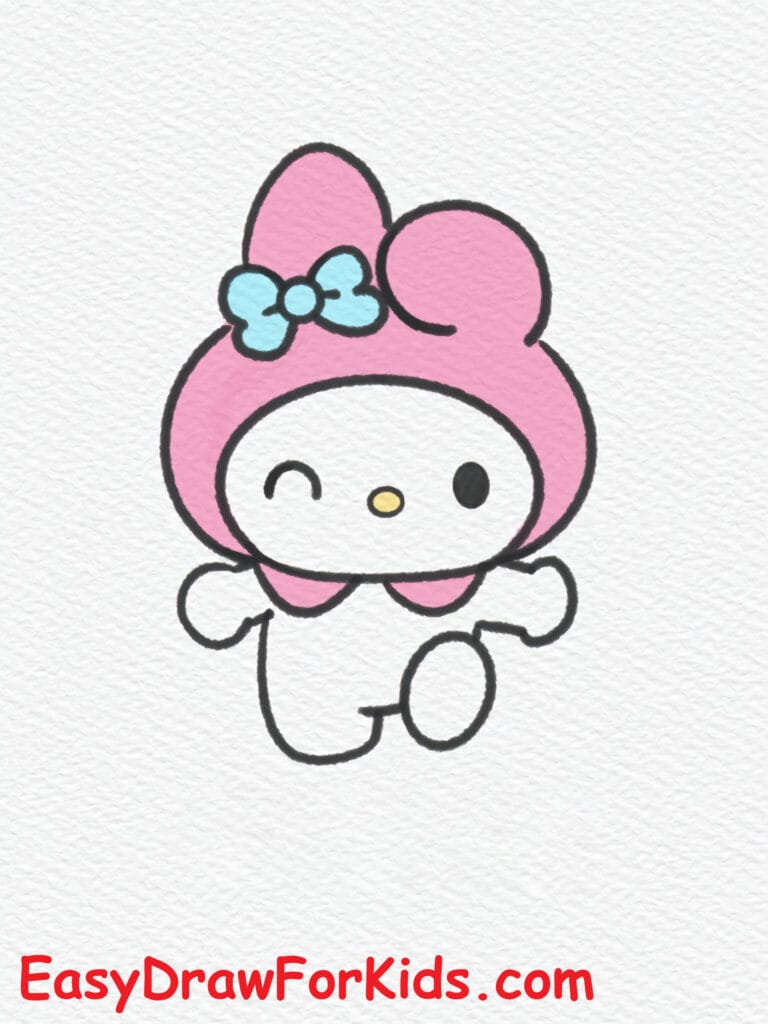 kawaii my melody drawing step 6