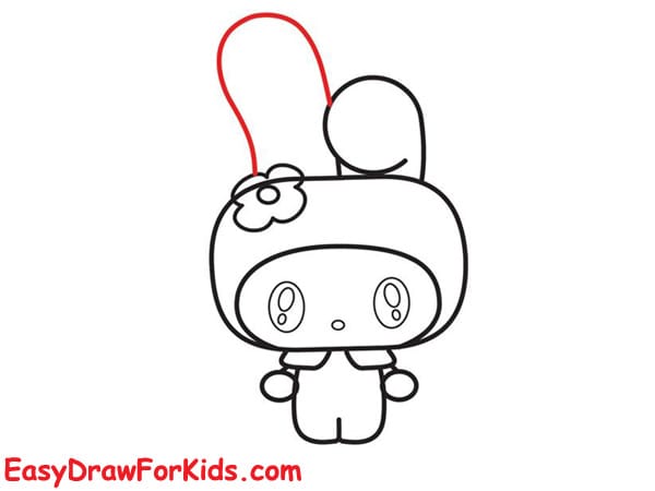 my melody easy drawing step 5