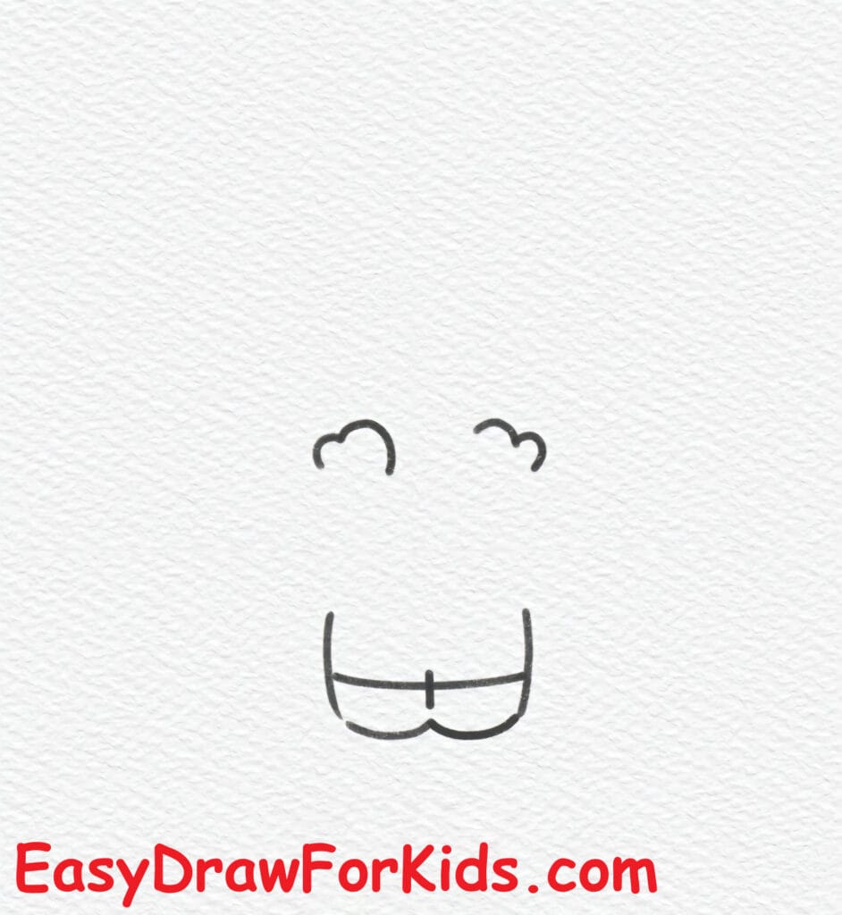 shy hello kitty drawing step 3