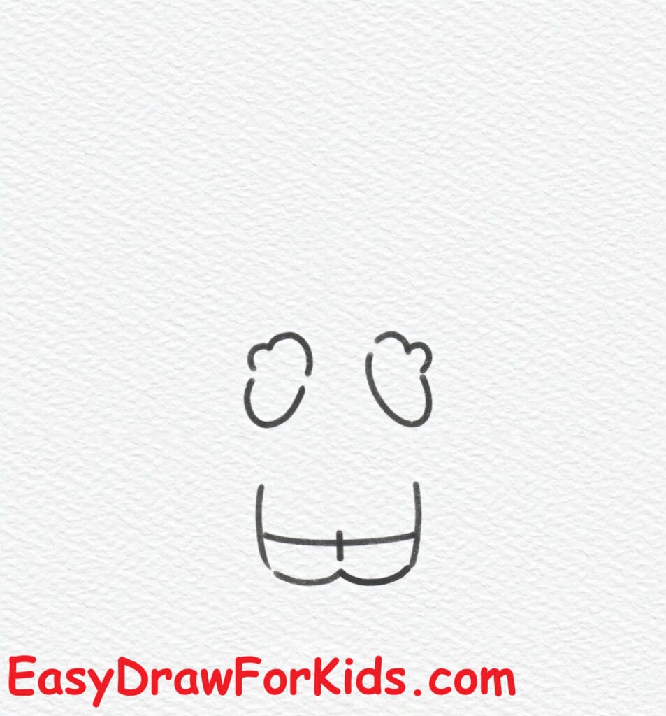 shy hello kitty drawing step 4