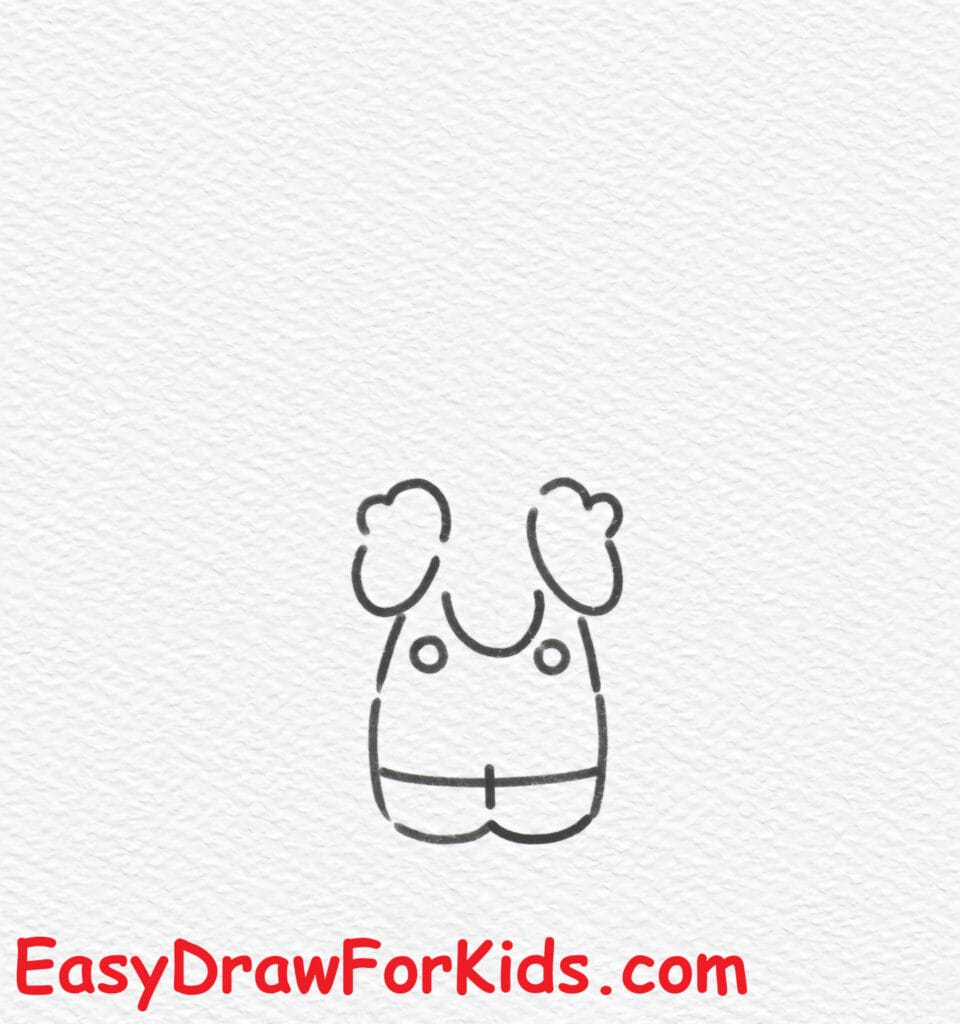 shy hello kitty drawing step 5