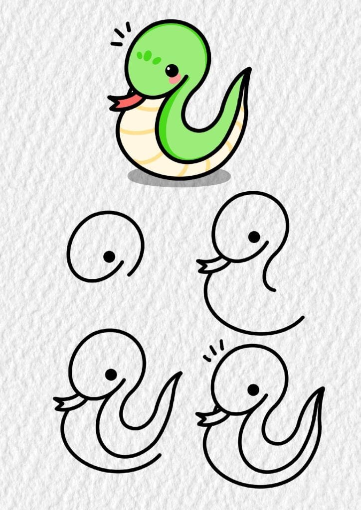 simple snake drawing