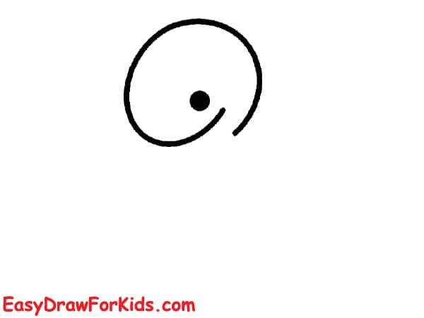 simple snake drawing step 1
