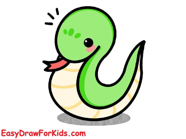 simple snake drawing step 4