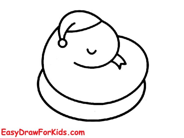 sleeping snake drawing step 2
