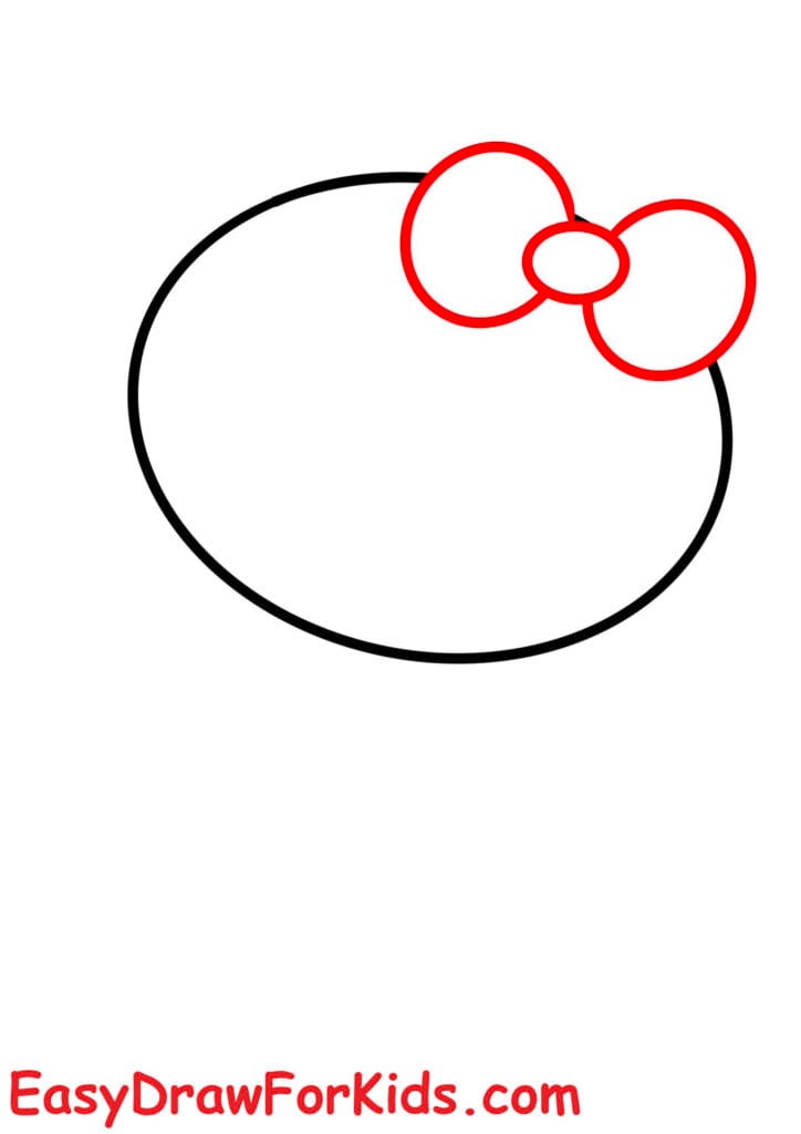 spider man hello kitty drawing step 2