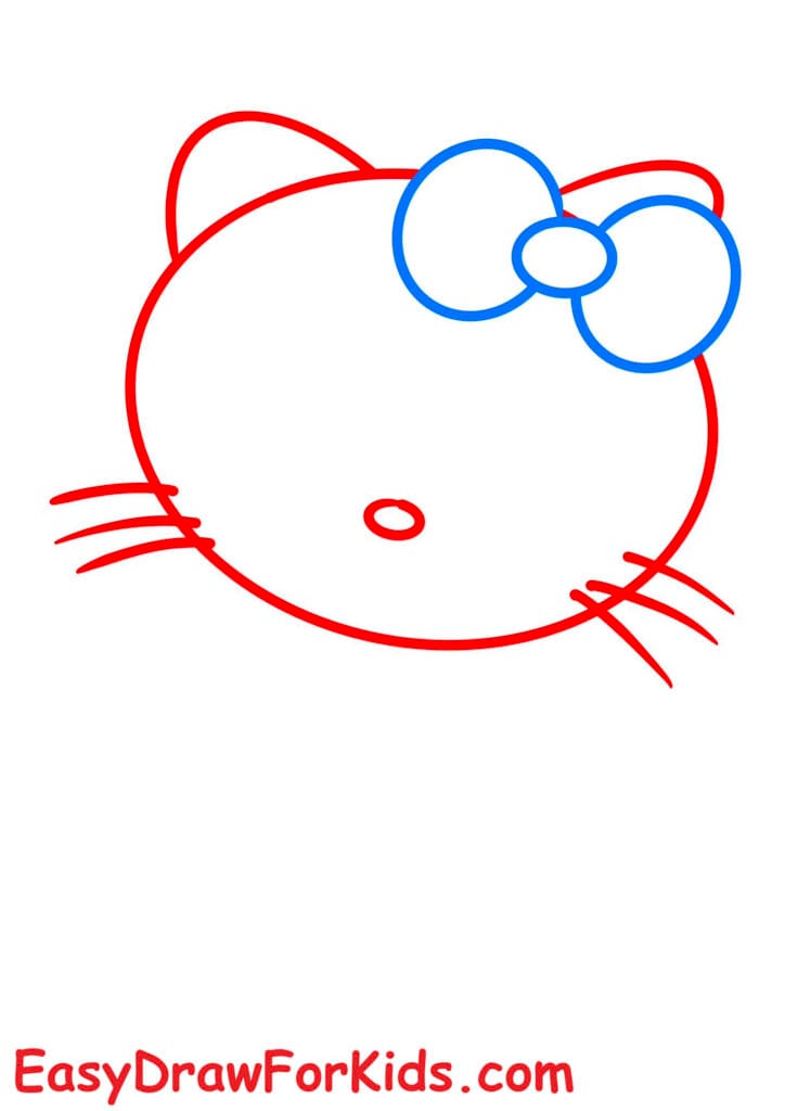 spider man hello kitty drawing step 3