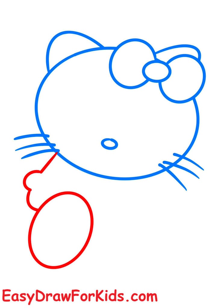 spider man hello kitty drawing step 4
