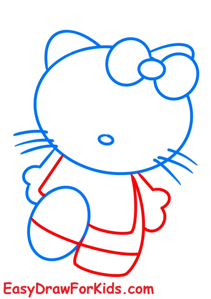 spider man hello kitty drawing step 5