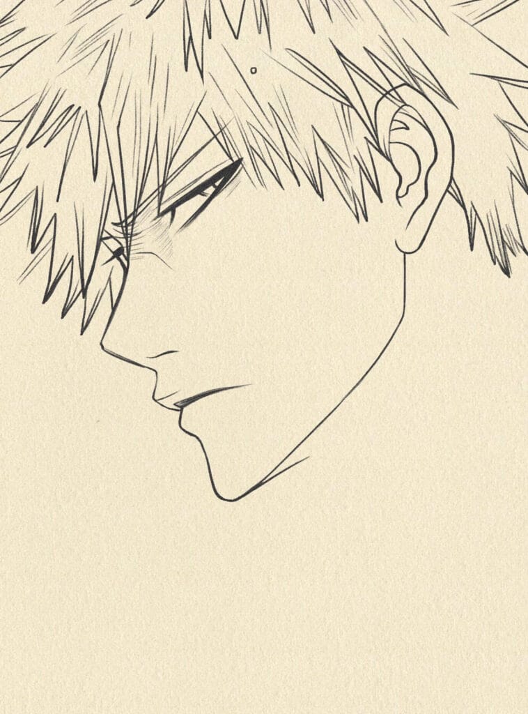 Bleach Ichigo Drawing step 3