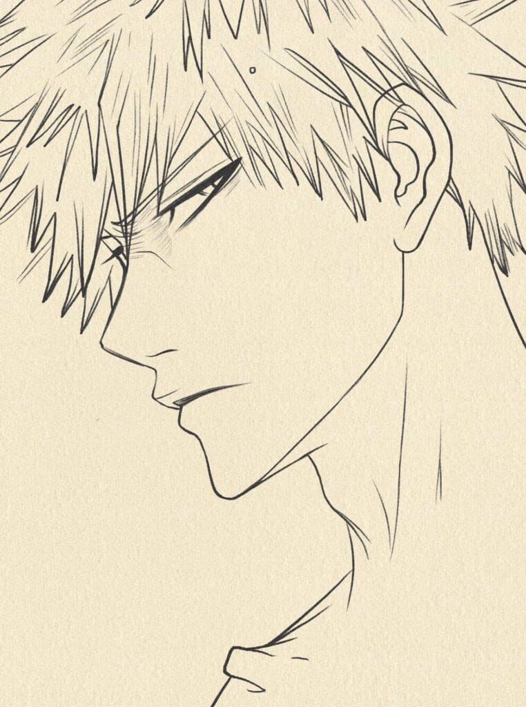 Bleach Ichigo Drawing step 4