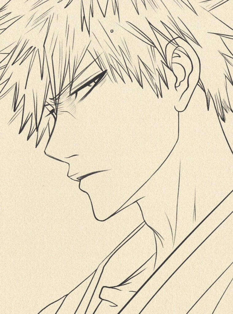 Bleach Ichigo Drawing step 5