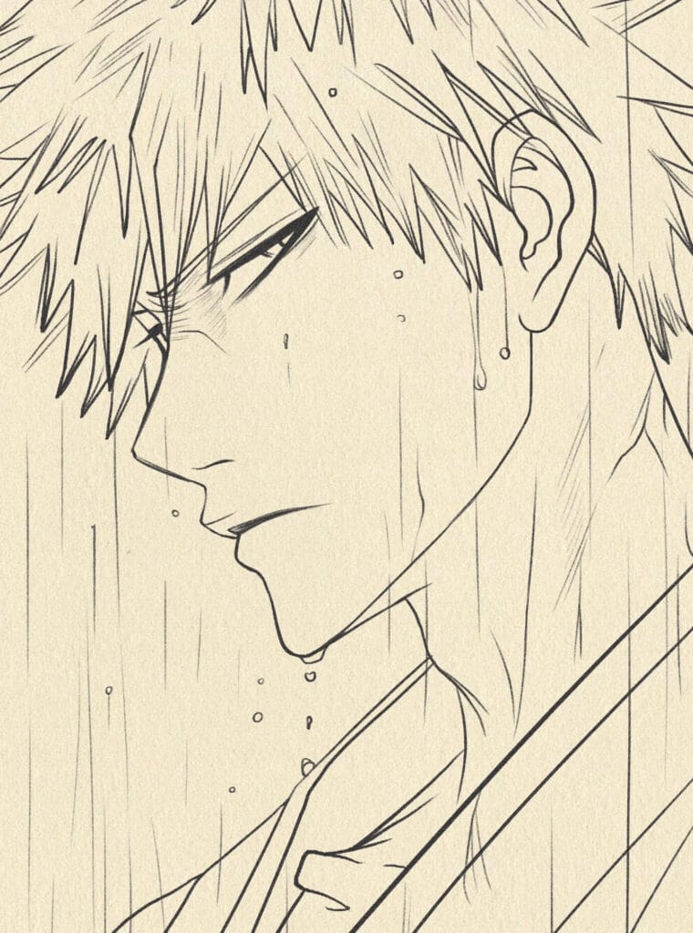 Bleach Ichigo Drawing step 6