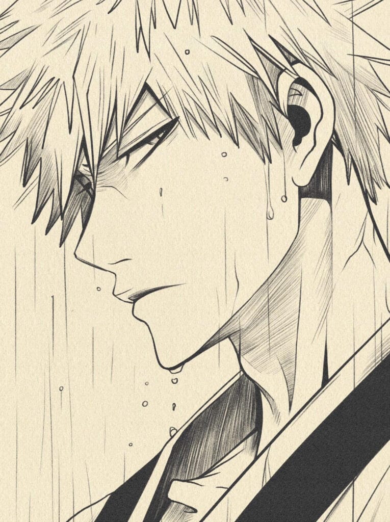 Bleach Ichigo Drawing step 7