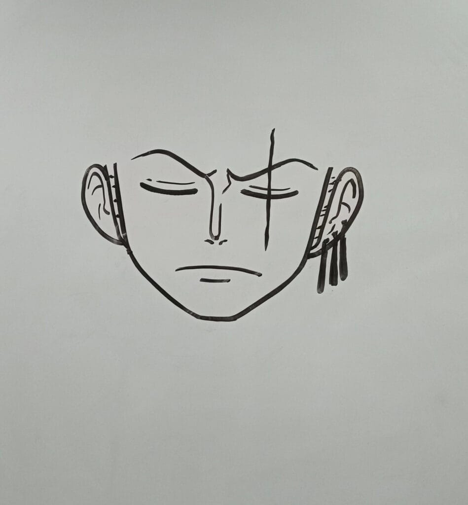How to Draw Zoro from One Piece Step 6