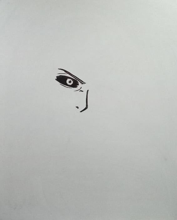 How to draw Ichigo kurosaki from Bleach step 1