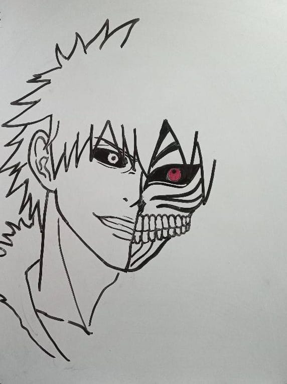 How to draw Ichigo kurosaki from Bleach step 5