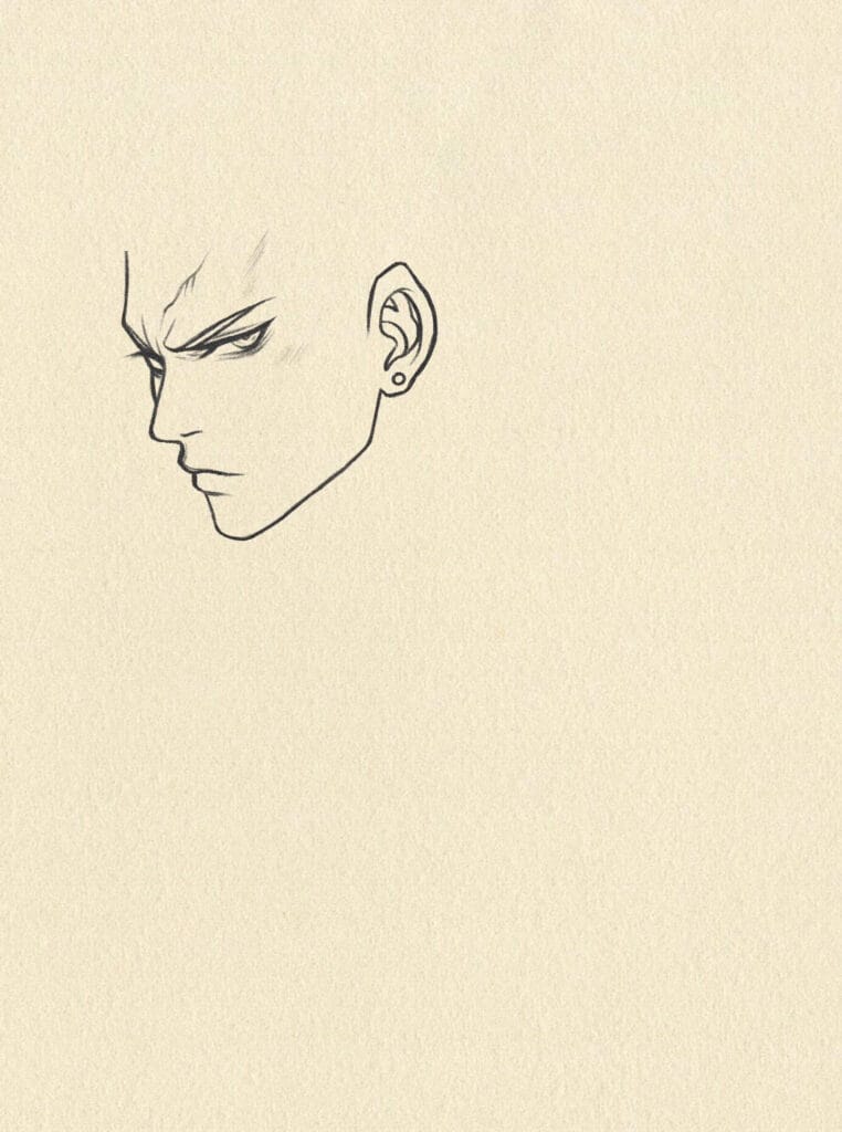 How to draw Roronoa Zoro step 1