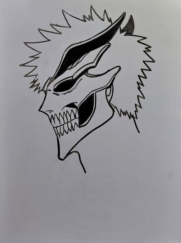 Ichigo Kurosaki Drawing Easy step 5