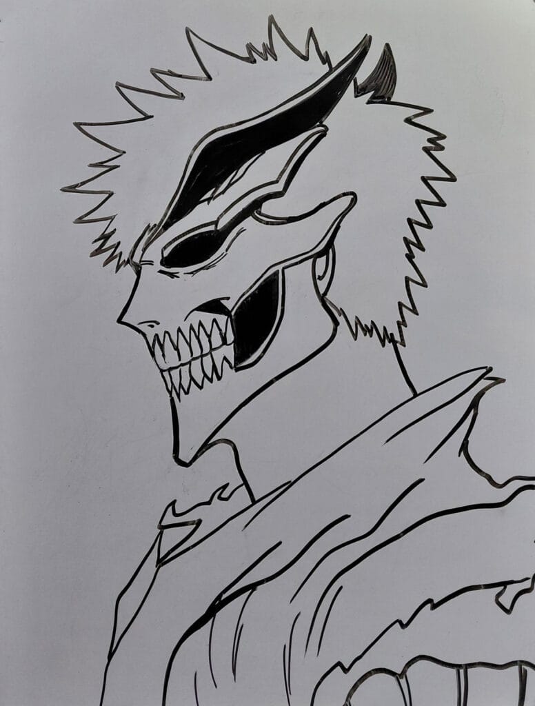 Ichigo Kurosaki Drawing Easy step 6