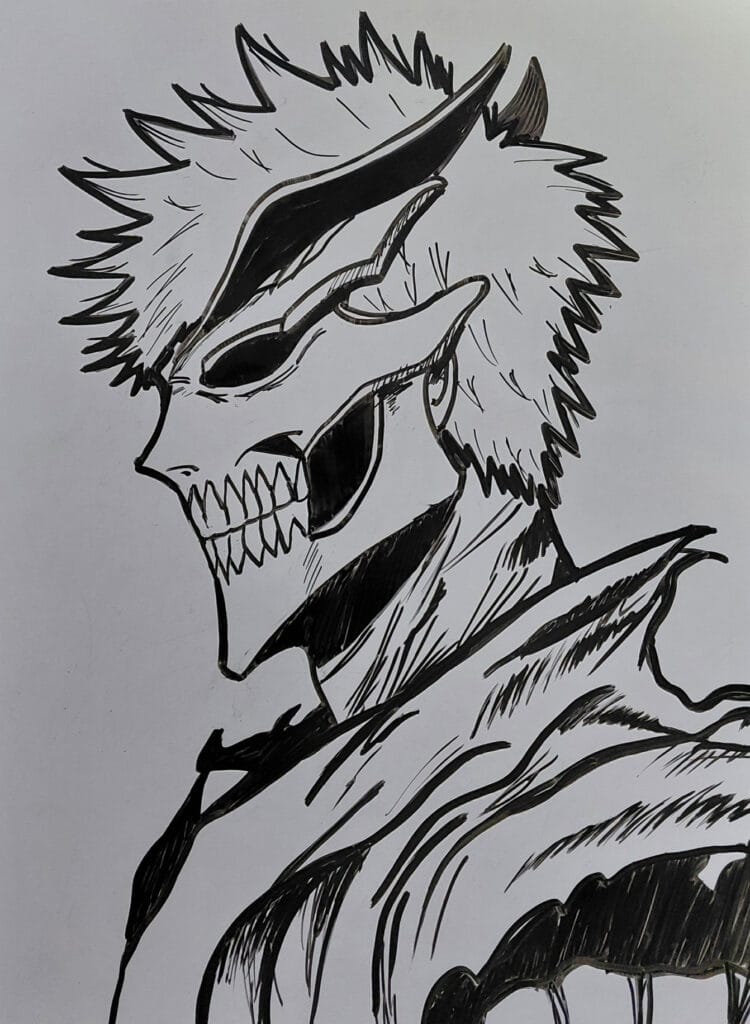 Ichigo Kurosaki Drawing Easy step 7