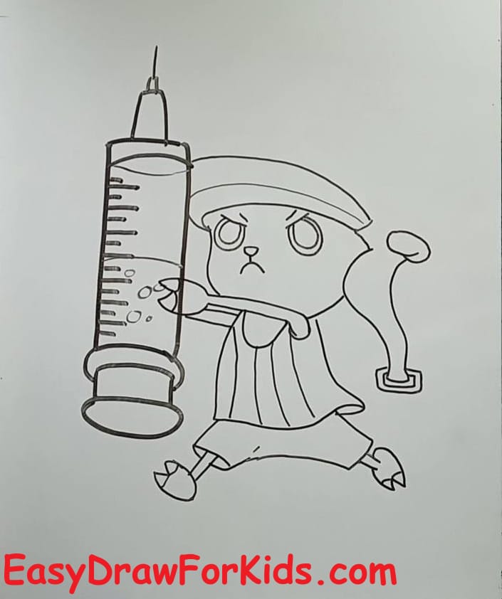 easy tony chopper drawing step 5