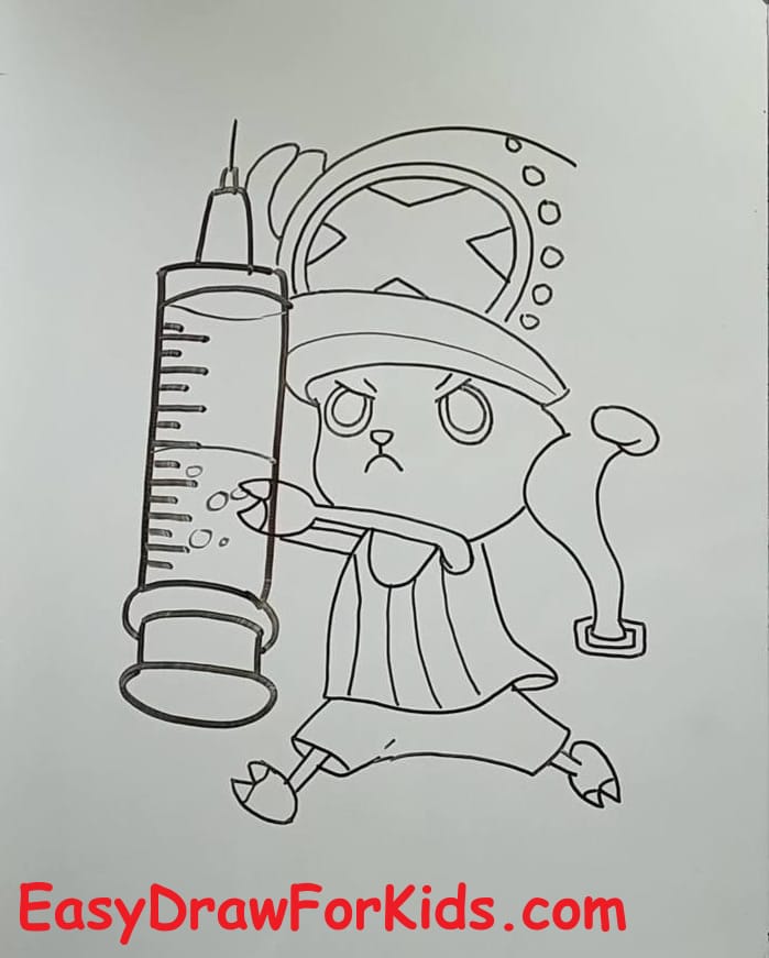 easy tony chopper drawing step 6