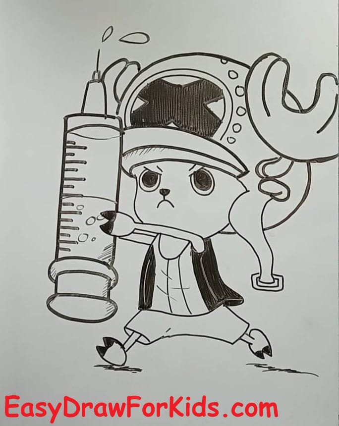 easy tony chopper drawing step 7