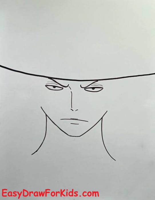 Ace One Piece Drawing Step 3