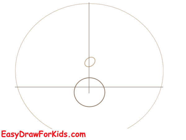 Beautiful peacock drawing step 1