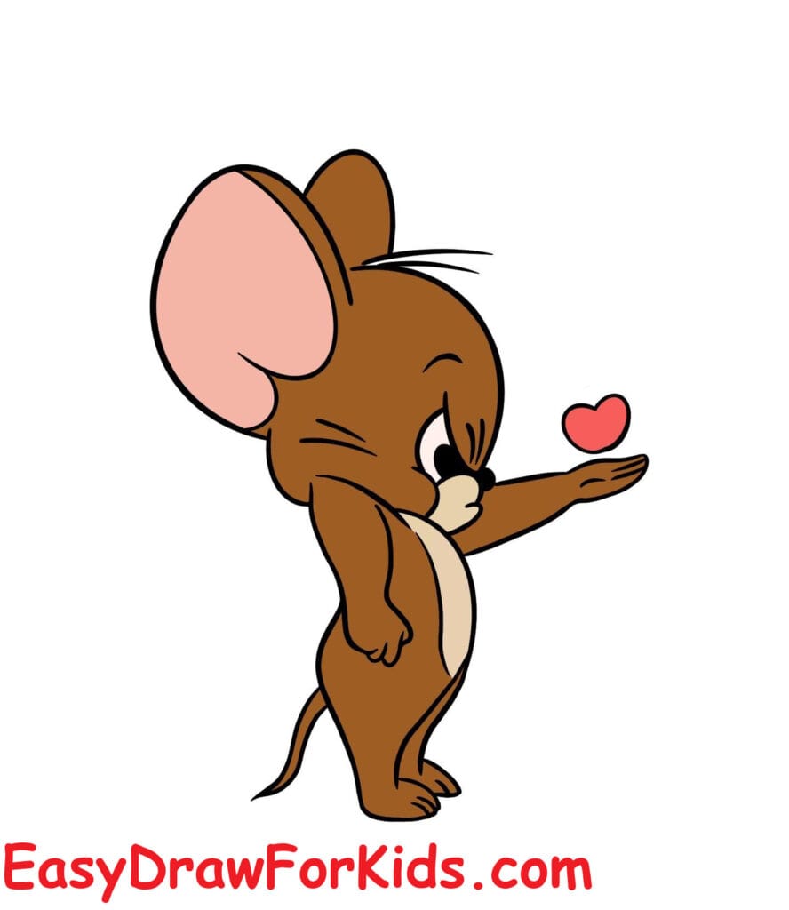 Cute Jerry drawing step 11