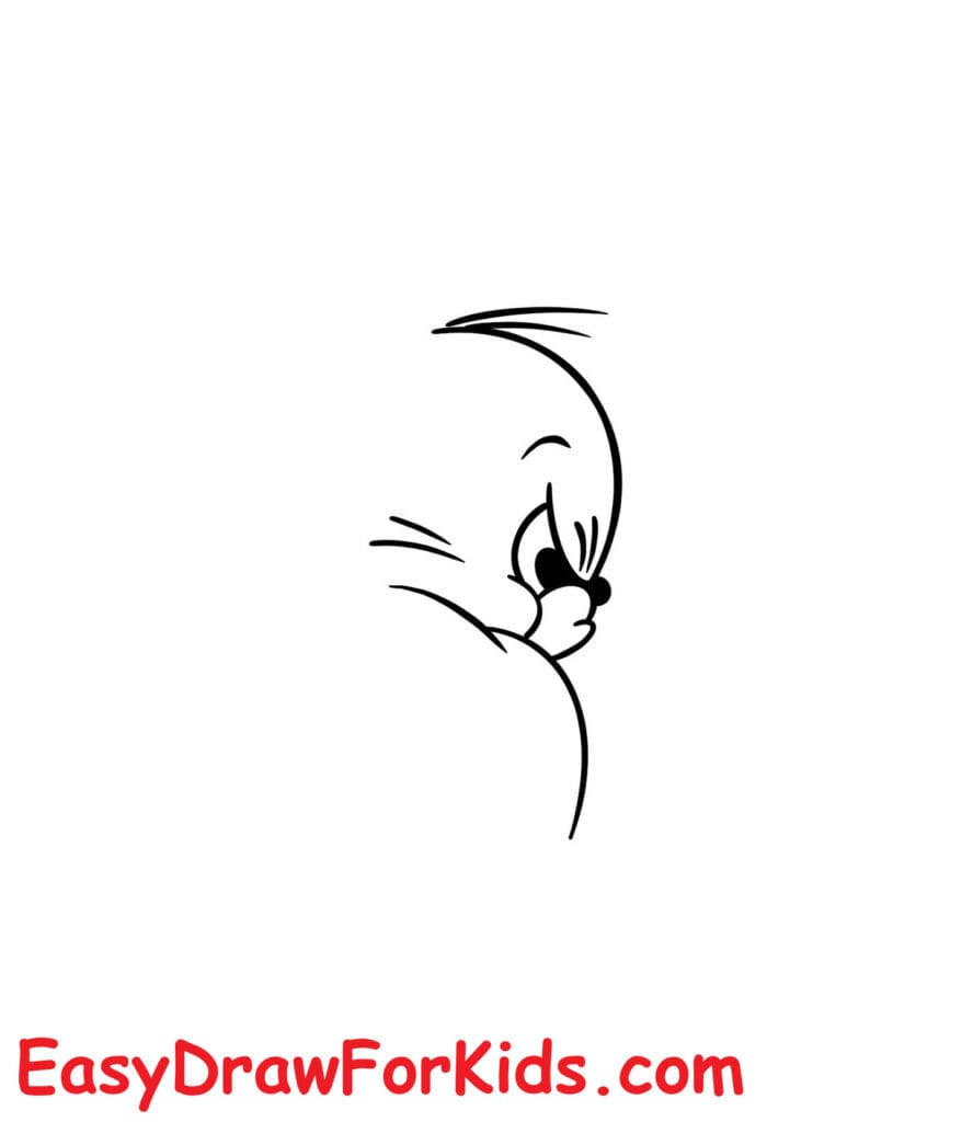 Cute Jerry drawing step 4