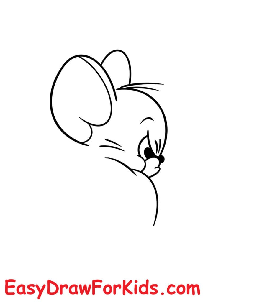 Cute Jerry drawing step 5