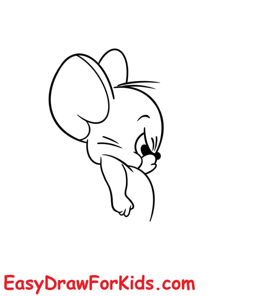 Cute Jerry drawing step 6