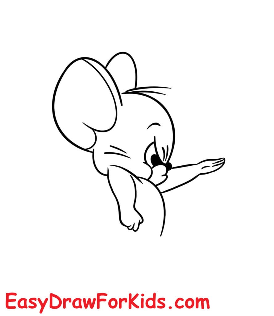 Cute Jerry drawing step 7