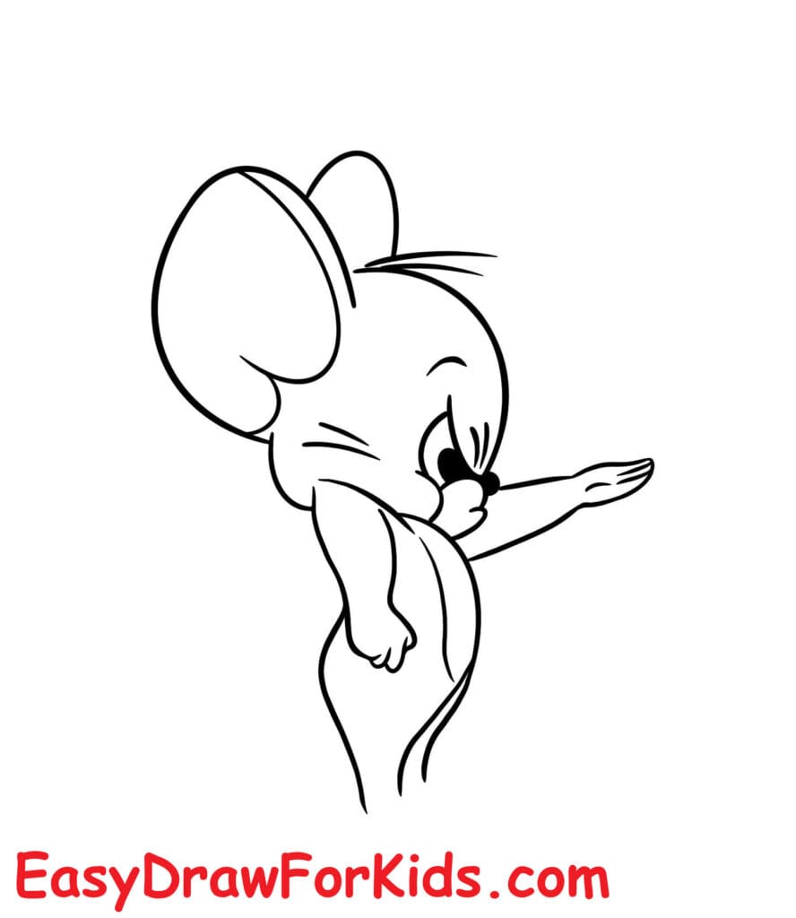 Cute Jerry drawing step 8