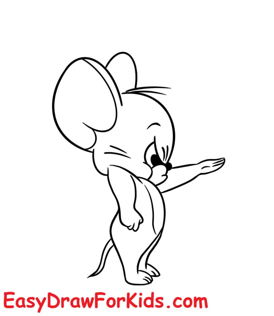 Cute Jerry drawing step 9