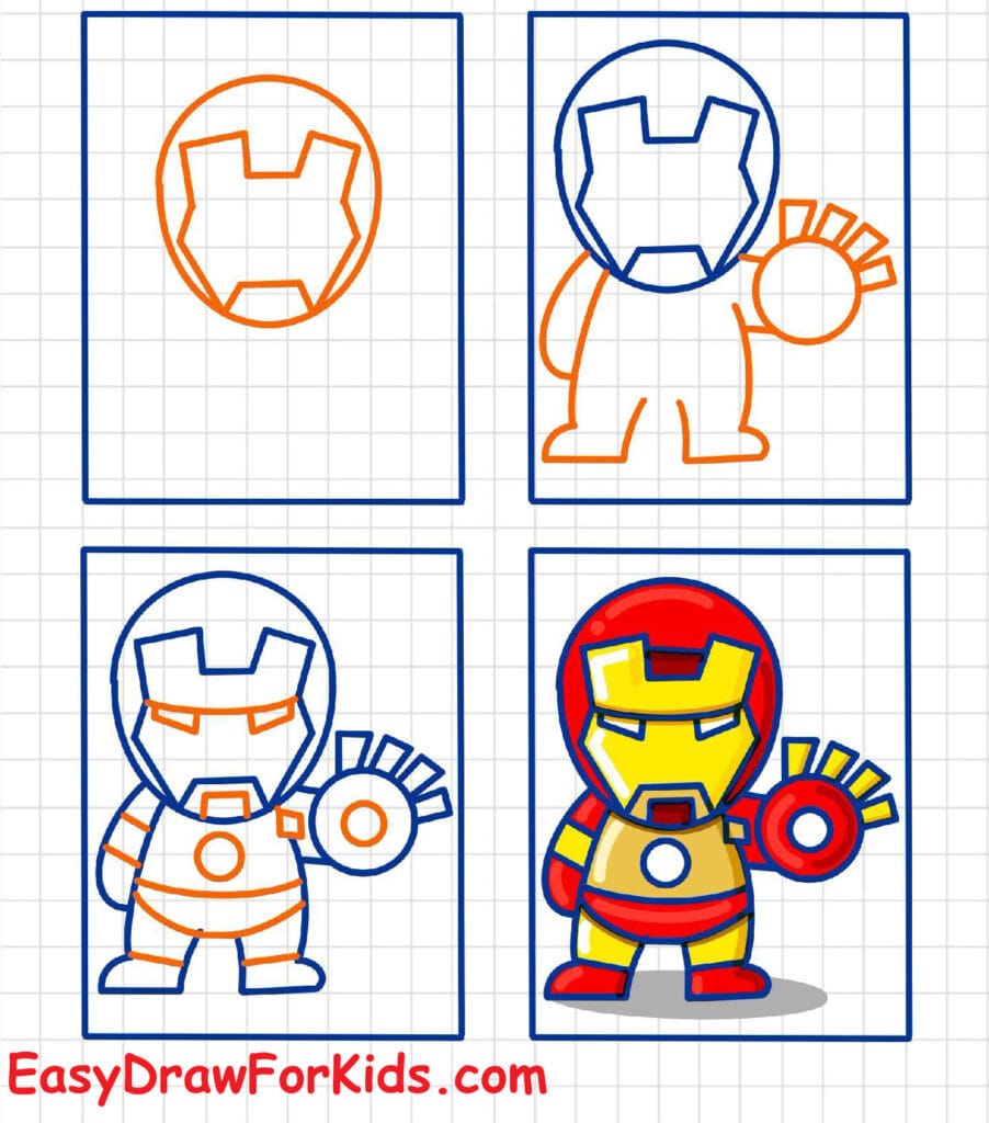 How To Draw Iron Man Easy