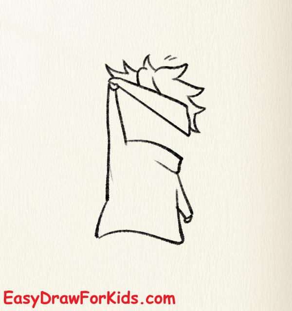 How to Draw Gojo Satoru from Jujutsu Kaisen step 2